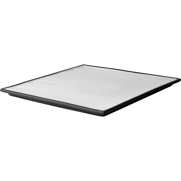 HORECANO Platters Square plate with black rim 30cm