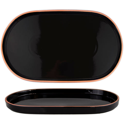 HORECANO Hella Black oval platter 36cm