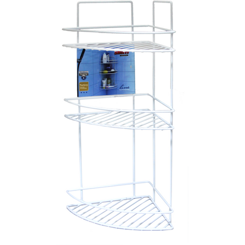 Shower rack with three shelves