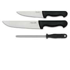 PIRGE ATLANTIK three piece knife/sharpener set 18/18/12cm
