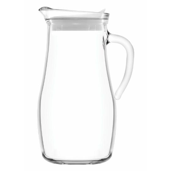 Glass jug with white lid 1800ml