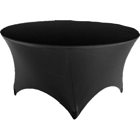 Black elastic cover for catering table 180cm