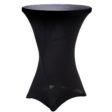 Elastic cocktail table cover black 80x110cm