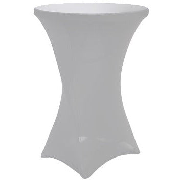 Elastic cocktail table cover white 80x110cm