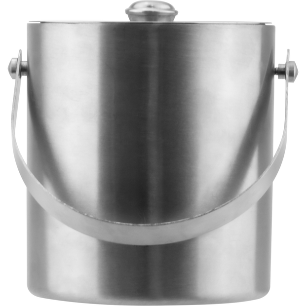 Double wall insulated ice bucket with handle and lid 1 litre