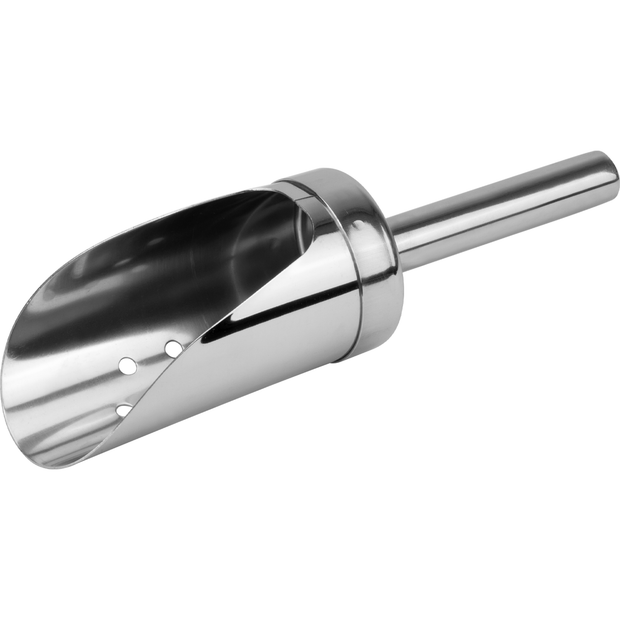 Stainless steel perforated ice scoop
