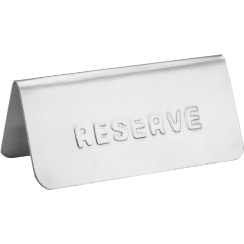 Metal label "RESERVE" 12cm