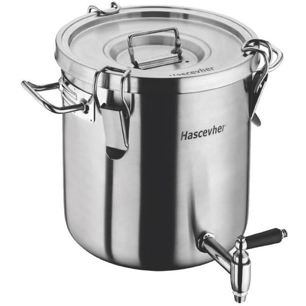 Stainless steel food transport pot with faucet 11 litres