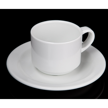 Melamine cup with saucer White 170ml