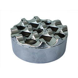 Round windproof ashtray "Chrome" 9.3x4cm