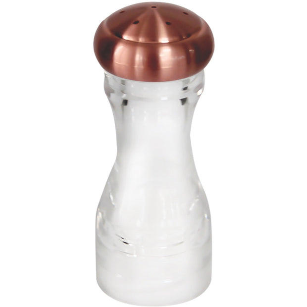 Acrylic salt/pepper mill with bronze finish top 15cm