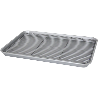 Rectangular baking tray with removable cooling rack 44.5cm