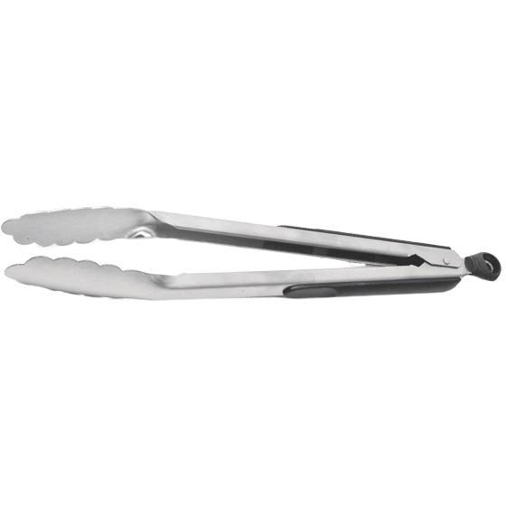 Metal serving tongs with non-slip handle 23cm
