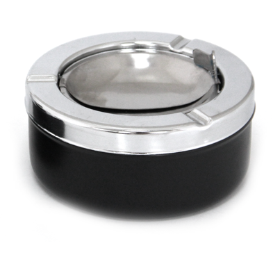 Windproof ashtray black 11x5.5cm