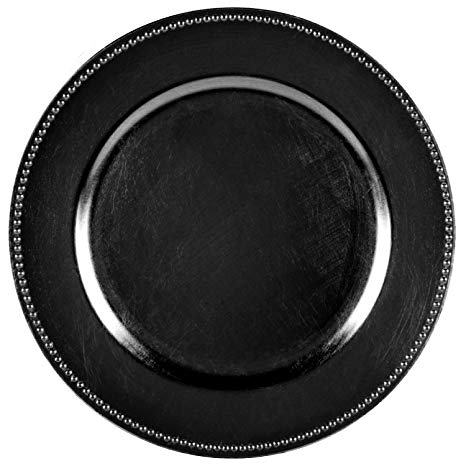 Charger plate "Old fashioned" black 33cm