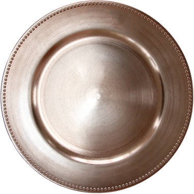 Charger plate "Old fashioned" rose gold 33cm