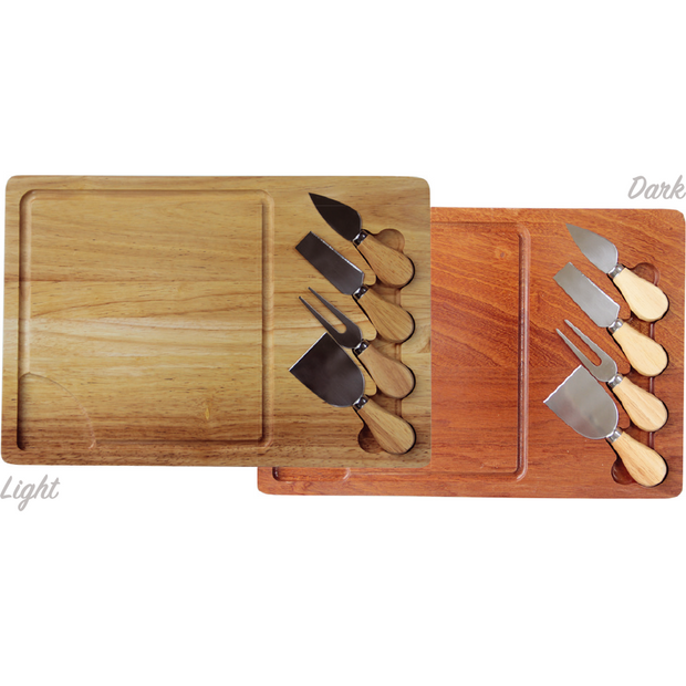 Cheese knife and wooden board set "Light" 38cm