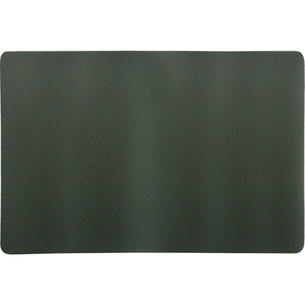 Green faux leather placemat 45x30cm
