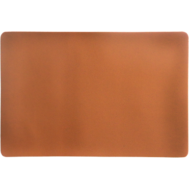 Brown faux leather placemat 45x30cm