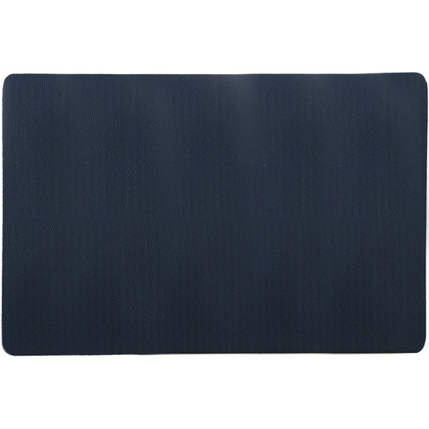 Dark blue faux leather placemat 45x30cm