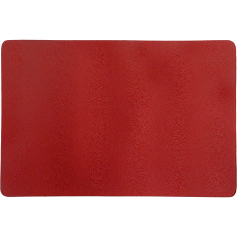Red faux leather placemat 45x30cm
