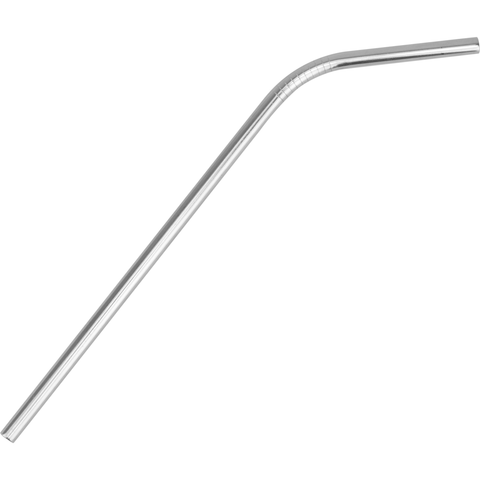 Packet of 6 re-usable metal bent straws "Silver 0.6x20.5cm