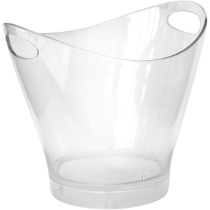 Polycarbonate champagne bucket transparent 6 litres