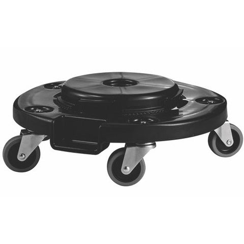 Stand on wheels for polyethylene round recycling bin with lid 121 & 75.7 litres