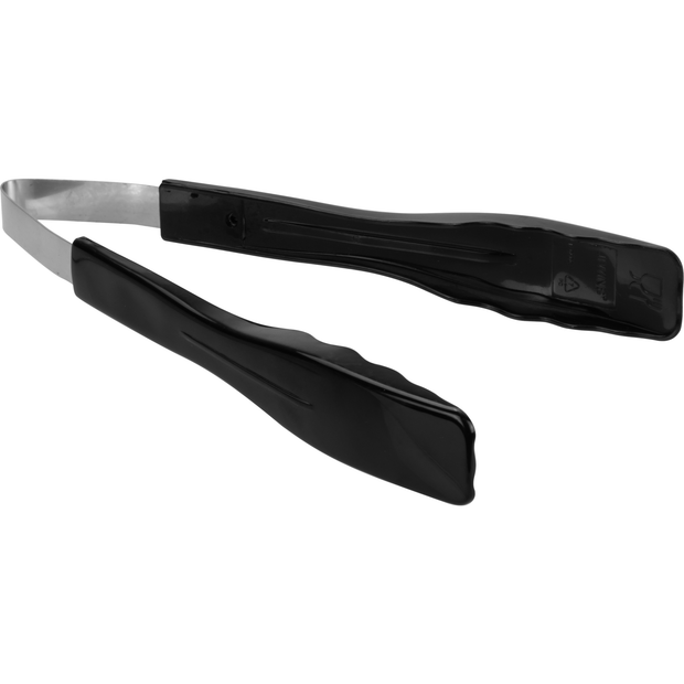 Polycarbonate serving tongs with metal spring black 21.5cm