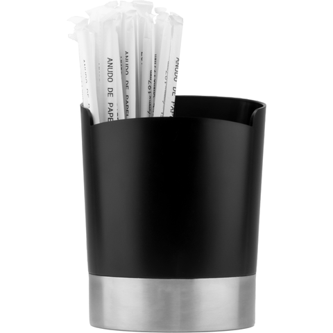 Straw holder black 13cm