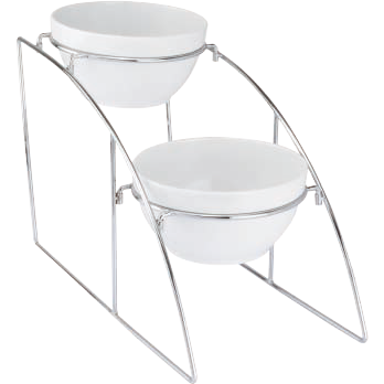 Two bowl display stand 53cm