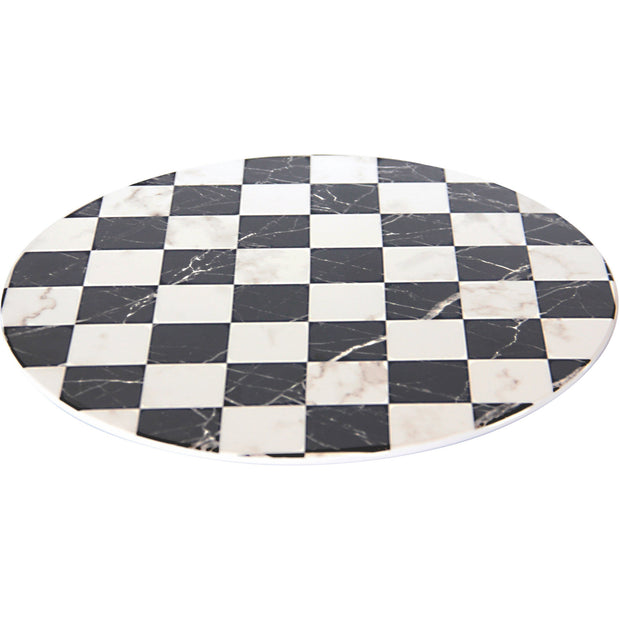 Round checkered platter 33cm
