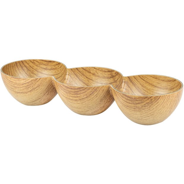 Melamine serving bowl with 3 sections 29.3x10cm