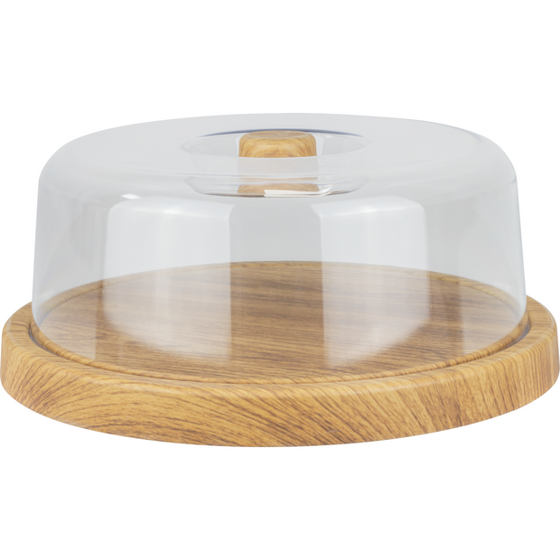 Round melamine serving tray with lid 31x13cm