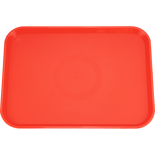 Polypropylene rectangular non-slip serving tray red 41.5cm