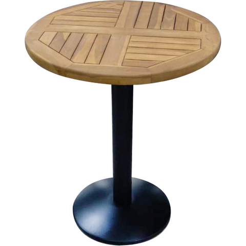Wooden table top and metal stand 60cm