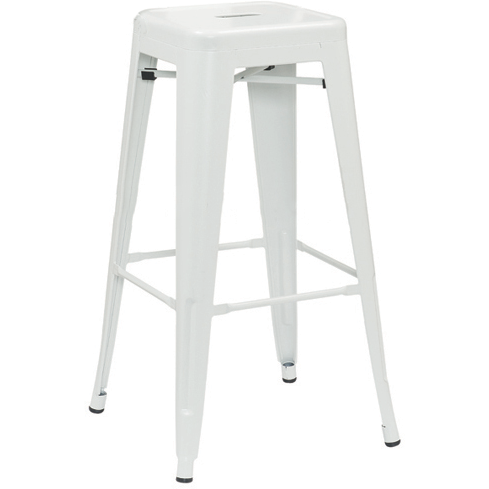Metal bar chair "Antique-Retro" white 43cm