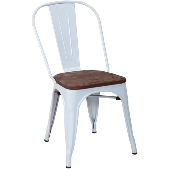 Metal/wood chair "Antique-Retro" white 51cm