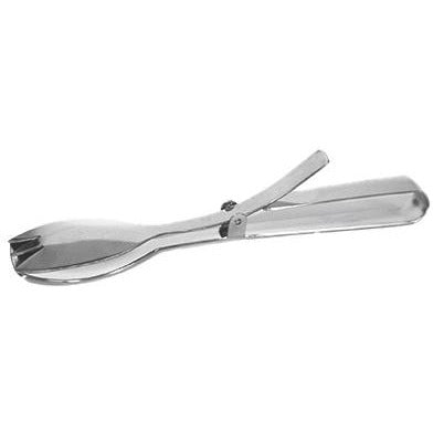 Metal serving tongs