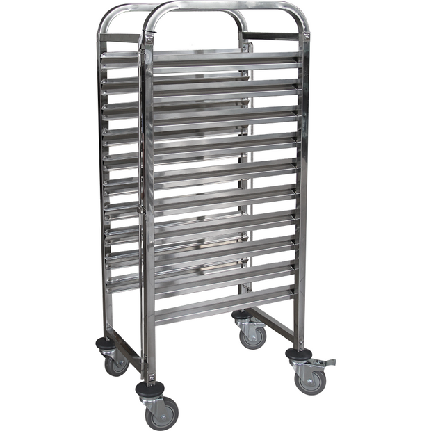 Rack trolley for gastronorm containers 10 shelves