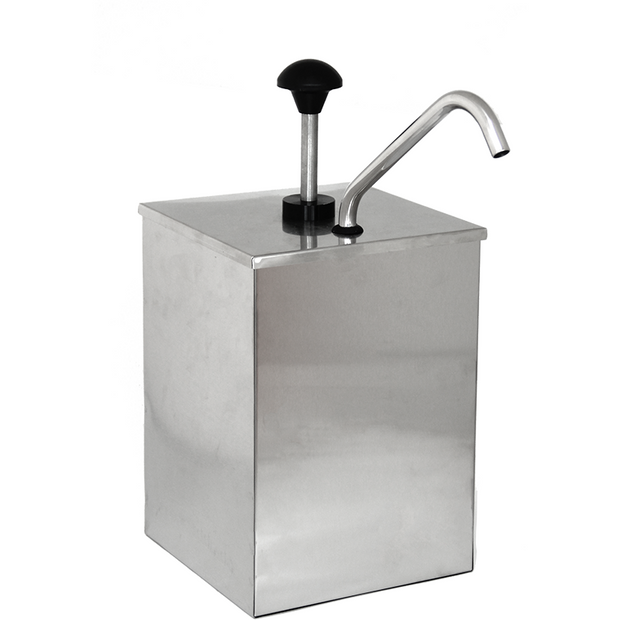 Stainless steel pump sauce dispenser 3 litres