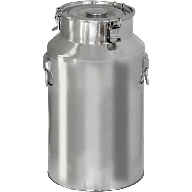 Milk container with secure lid 30 litres