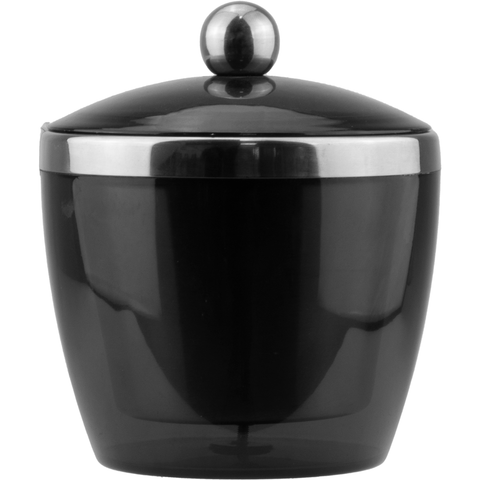 Ice bucket with lid black and chrome 750ml