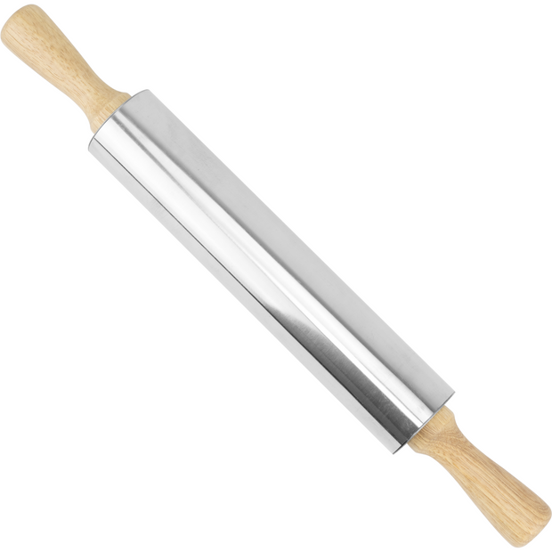 Rolling pin with wooden handles