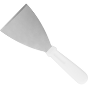 Metal spatula/scraper with plastic handle