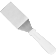 Metal spatula with plastic handle