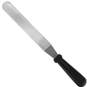Metal icing spatula with plastic handle