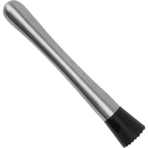 Bar muddler with stainless steel handle
