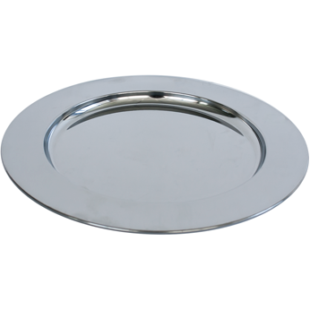 Round stainless steel platter 35cm