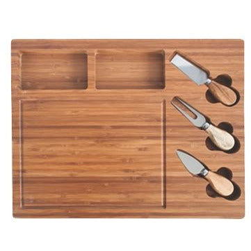 Cheese knife and bamboo board set 39.5cm